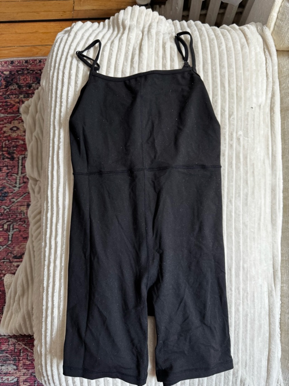 Womens Black One-Piece Active Romper